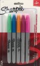 5 PK. SHARPIE FINE MARKERS ASST.