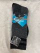 WEAR PROOF MENS CUSHIONED CREW SOCKS  - 2 PACK - SIZE 10-13 - BLACK /GREY