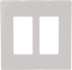EATON 2 GANG WHITE DECORA SCREWLESS WALL SWITCH COVER PLATE