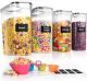 KICHLY Pack of 4 Cereal Containers Storage