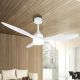 Soilsiu Ceiling Fans with Lights, 52 inch Low Profile Ceiling Fan with Light and Remote - WHITE