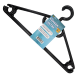5 PK. PLASTIC HANGER BLACK