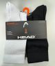 HEAD MENS CREW SOCKS - BLK/WHT - 8 PK - SZ 7-12