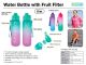 WATER BOTTLE W/FRUIT FILTER - 32 OZ. - MULTICOLOR