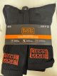 BLACK AND DECKER MENS CREW SOCKS - 6 PK - SZ 7-12