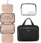Toiletry Bag, Bagsmart Hanging Travel Makeup Organizer with TSA Approved