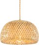 SEIHONG Bamboo Pendant Light, Wicker Boho Hanging Lamp Rustic Farmhouse