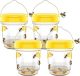 Howboo 4pcs Wasp Trap, Yellow Hornet Bee Traps Catcher with Hanging 
