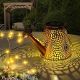 Qoosea Solar Lights Outdoor Solar Watering Can with Lights