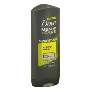 DOVE MEN CARE BODY AND FACE WASH - ACTIVE FRESH - 400 ML.