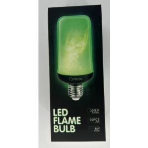 LED GREEN FLAME BULBS - 5.2X2.5