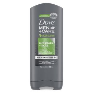 DOVE MEN CARE BODY AND FACE WASH - MINERALS AND SAGE - 400 ML.