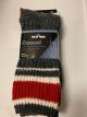 POLAR PAWS MEN THERMAL SOCKS 2 PK - CHAR/RED