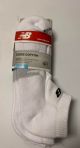 NEW BALANCE MENS  COTTON ANKLE SOCKS 3 PK. - WHITE