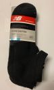 NEW BALANCE COTTON ANKLE SOCKS 3 PK. -BLACK