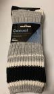 POLAR PAWS MENS CASUAL THERMAL SOCKS 2 PK. -GRY/BLK