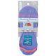 FRUIT OF THE LOOM LADIES BREATHABLE LINERS  3 PK. SIZE 4-10 (PURPLE, WHITE, PINK)