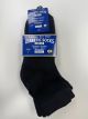 LADIES LOOSE FIT TOP DIABETIC ANKLE SOCKS - 3 PK - 9-11 - BLK