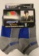 FRUIT OF THE LOOM BOYS 6 PK. ANKLE GREY/BLUE