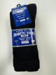 LADIES LOOSE FIT TOP DIABETIC CREW SOCKS - 9-11 - 3 PK. - BLK.