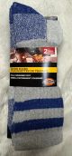 DICKIES FULL CUSHIONED FOOT MENS CREW SOCK -GREY/BLUE-  2 PK 