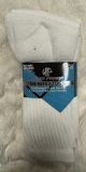 WEAR PROOF MENS CUSHIONED CREW SOCKS - WHITE- 3 PK. - SZ 10-13 