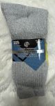 WEAR PROOF MENS CUSHIONED CREW SOCKS - GREY- 3 PK. - SZ 10-13 