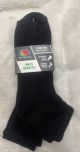 FRUIT OF THE LOOM MENS ANKLE SOCK - BLK- 4 PK. -SZ 6-12