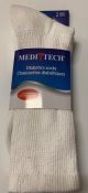 MEDITECH LADIES DIABETIC SOCKS 2 PK. - SZ- 6-10 - WHT