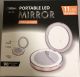 PORTABLE MIRROR 3 X MAGNIFIER BUILT IN LED 