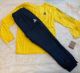 REEBOK BOYS 2 PC. SET LONGSLEEVE SHIRT AND PANTS - COLOR YELLOW AND NAVY  - SIZE 7