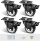 Caster Wheels, ASHGOOB 3" Casters Set of 4 Heavy Duty with Brake