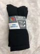 FRUIT OF THE LOOM MENS 4PK BLACK CREW SOCK SZ 6-12