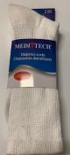 MEDITECH MENS DIABETIC SOCKS 2 PK. - WHITE