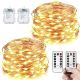 [2 Packs] Fairy Lights Battery Operated, LeMorcy Total 66ft 200LEDs Waterproof String Lights 