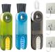 3 in 1 Multifunctional Cleaning Brush, Green/Blue/Gray, 3 Pack, Cup Lid & Bottle Cleaning Tool